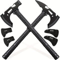 Tactical Tomahawk Axe 2-Pack – Camping Hatchet with Spike, Hammer, Bottle Opener, Hex Wrench & Sheath | Survival Axe for Hiking Trekking Bushcraft