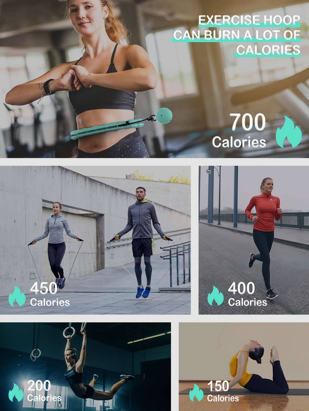 Weighted Hula Hoop Exercise Ring 69" – Smart Pilates Circle with 30 Detachable Knots, Plus Size Adjustable Fitness Hoop for Adults, Beginners & Core Workout
