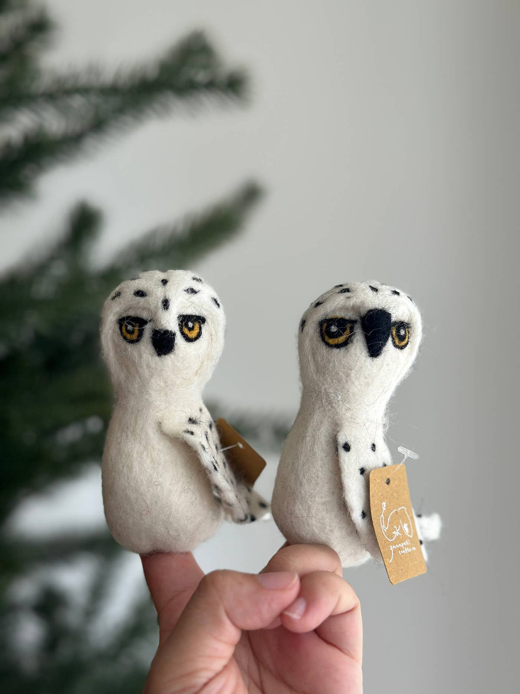 Felt Finger Puppet: Snowy Owl