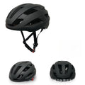 Bike Helmet Breathable with Night Warning Light – Unisex Road & Mountain Cycling Protective Cap | Adjustable Size L (21.26–24”) | Matte Black, Pearl White, Matte Pink