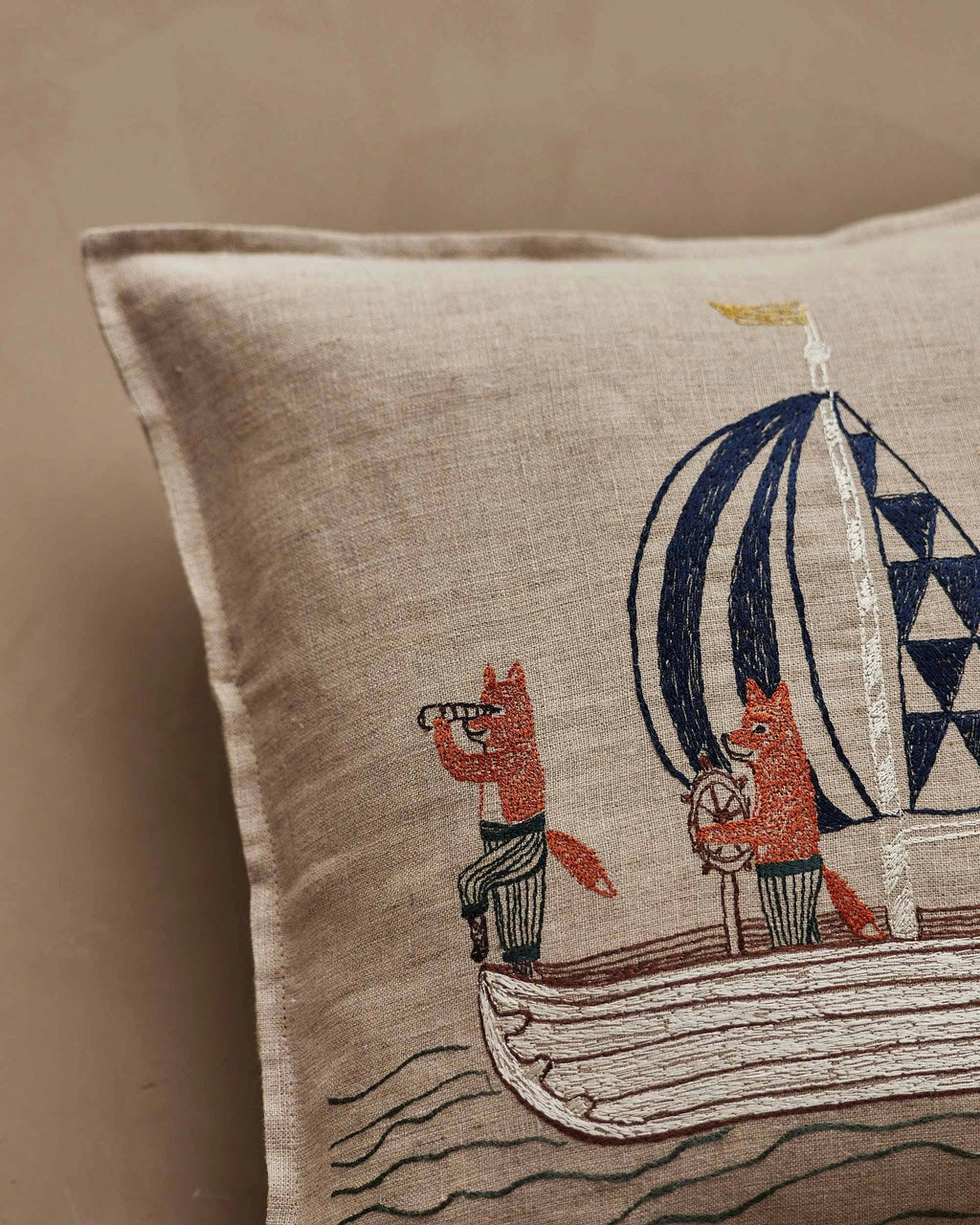 Coral & Tusk Sailing Foxes Pillow