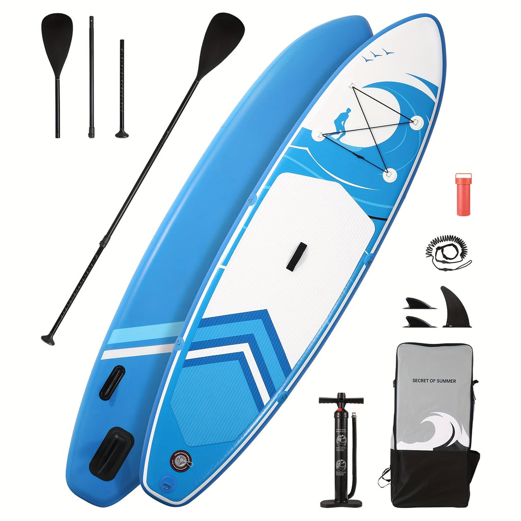 14ft Inflatable Racing Paddle Board SUP with Pump Adjustable Paddle & Backpack – 3D Non-Slip EVA Deck Ultra-Lightweight 23lbs Touring Stand Up Paddleboard for Youth Adults