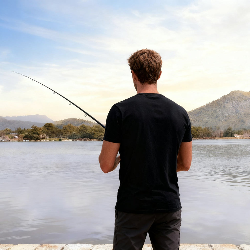 Carbon Fiber Fly Fishing Rod and Reel Combo Set 165cm Aluminum Alloy Reel EVA Grip Left Right Hand Fly Fishing Kit Black Gold Beginner Outdoor Fishing Gift