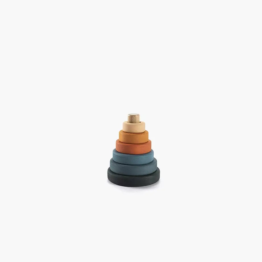 Sabo Concept Mini Wooden Pyramid Stacker - Tropics