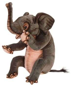 Elephant Calf Sitting Stuffed Animal