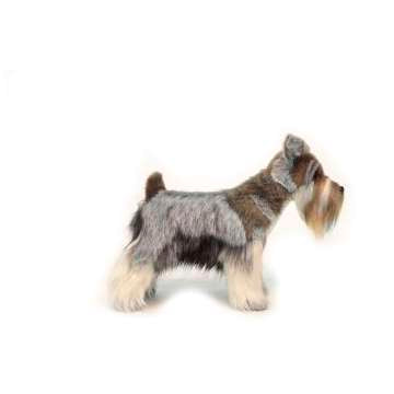 Miniature Gray Schnauzer Dog Stuffed Animal, 18"