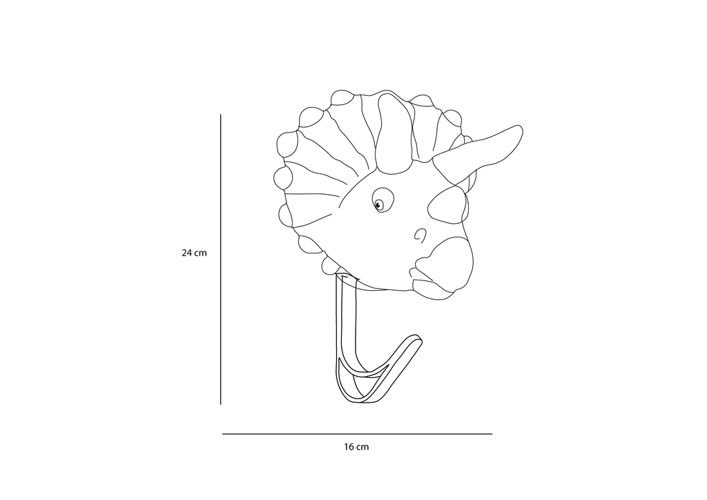 Coat Hanger - Triceratops Dino