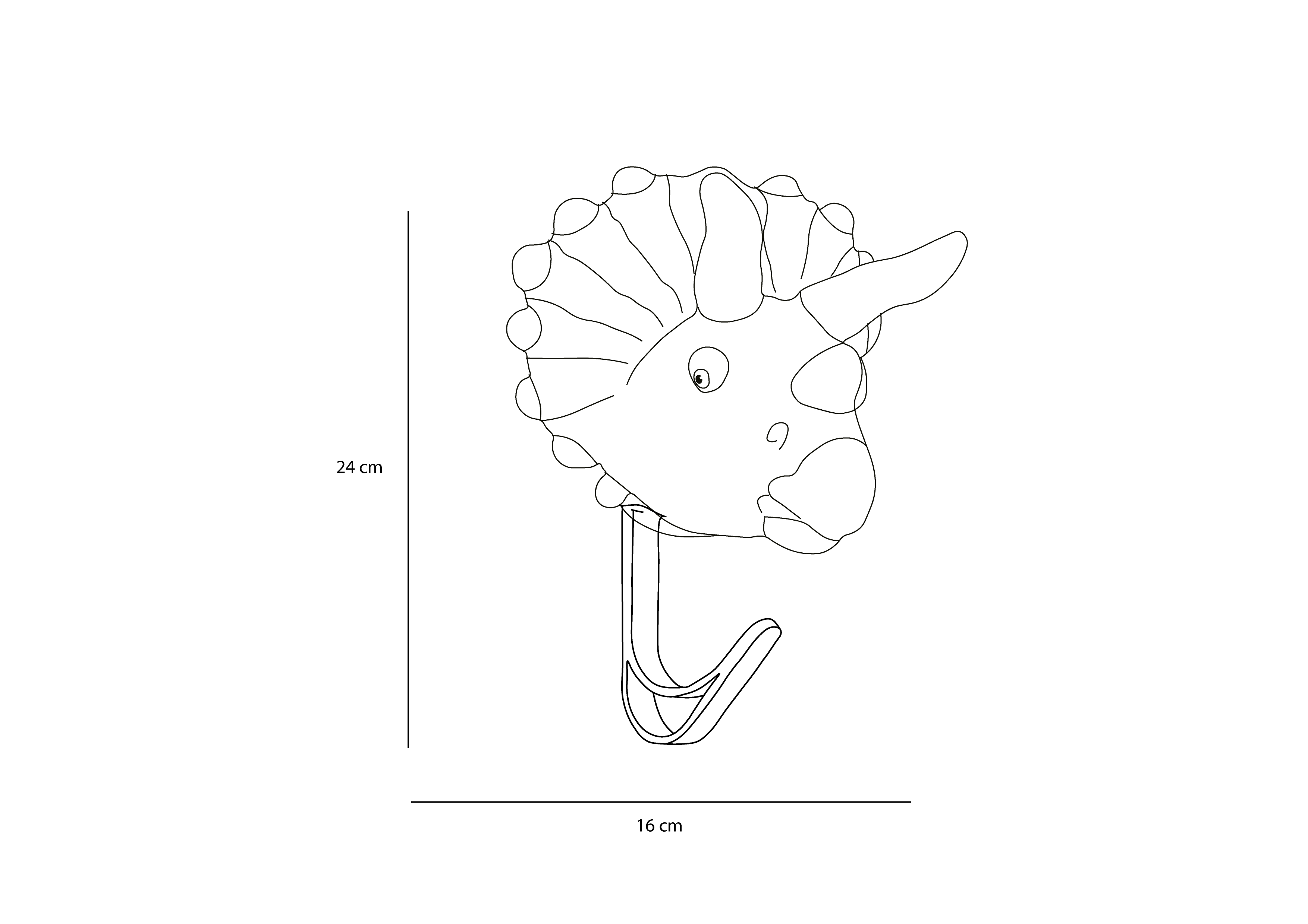 Coat Hanger - Triceratops Dino