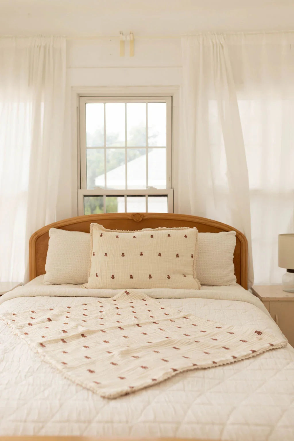Organic Cotton Layered Gauze Baby Blanket - Teddy