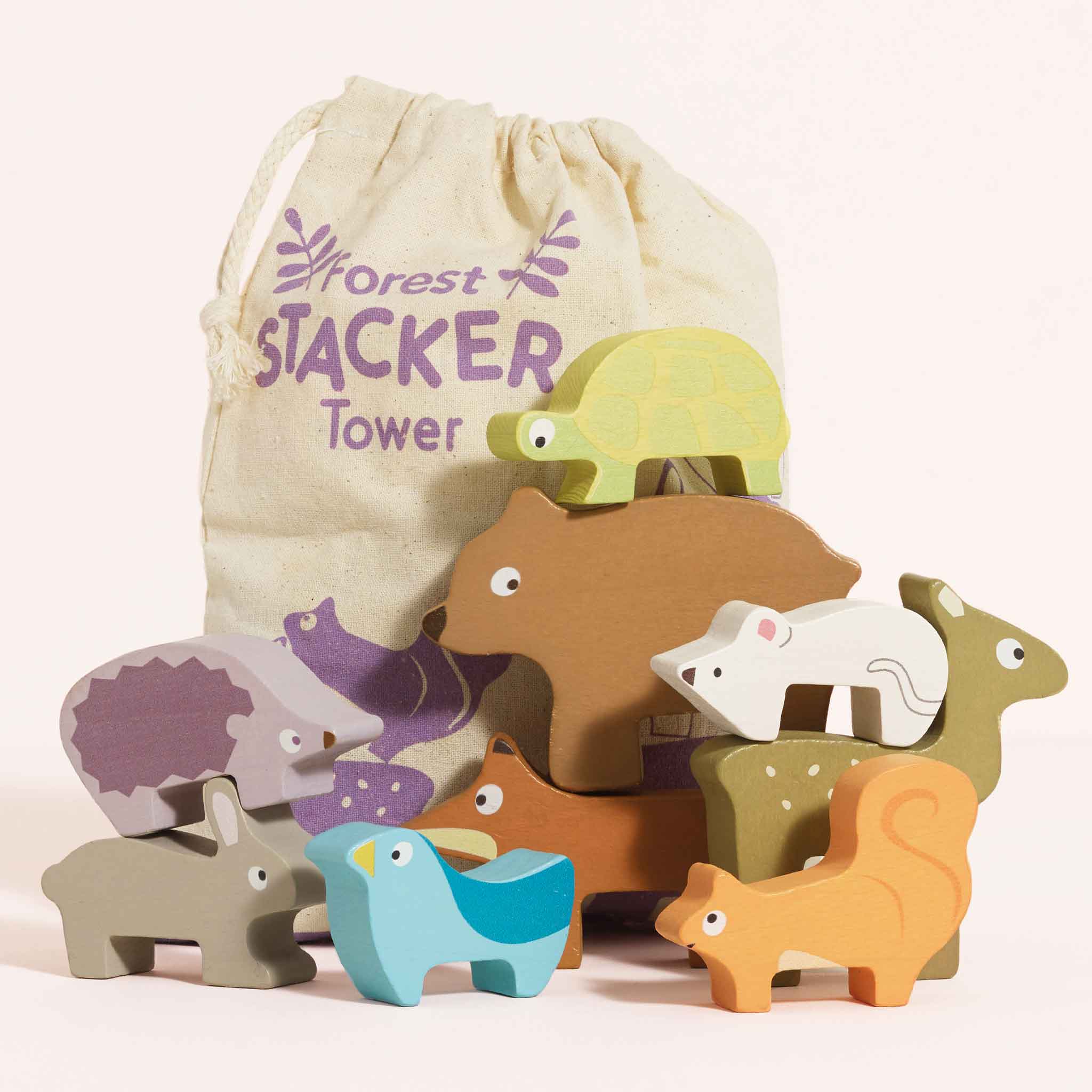 Woodland Stacking Forest Animals & Bag