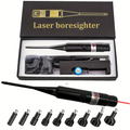 Bore Sight Laser Kit Red & Green Laser Boresighter with 8 & 32 Adapters – Multi-Caliber Universal Bore Sighter for .17 Cal to 12GA Rifle, Pistol & All Guns, Tactical Zeroing Tool