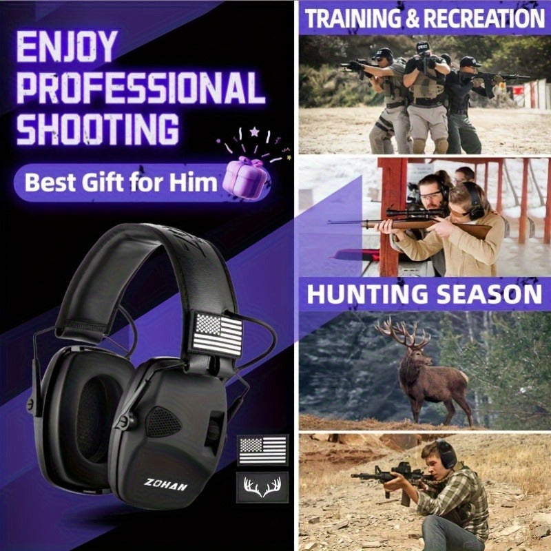 Electronic Shooting Earmuffs NRR 23dB – Sound Amplification