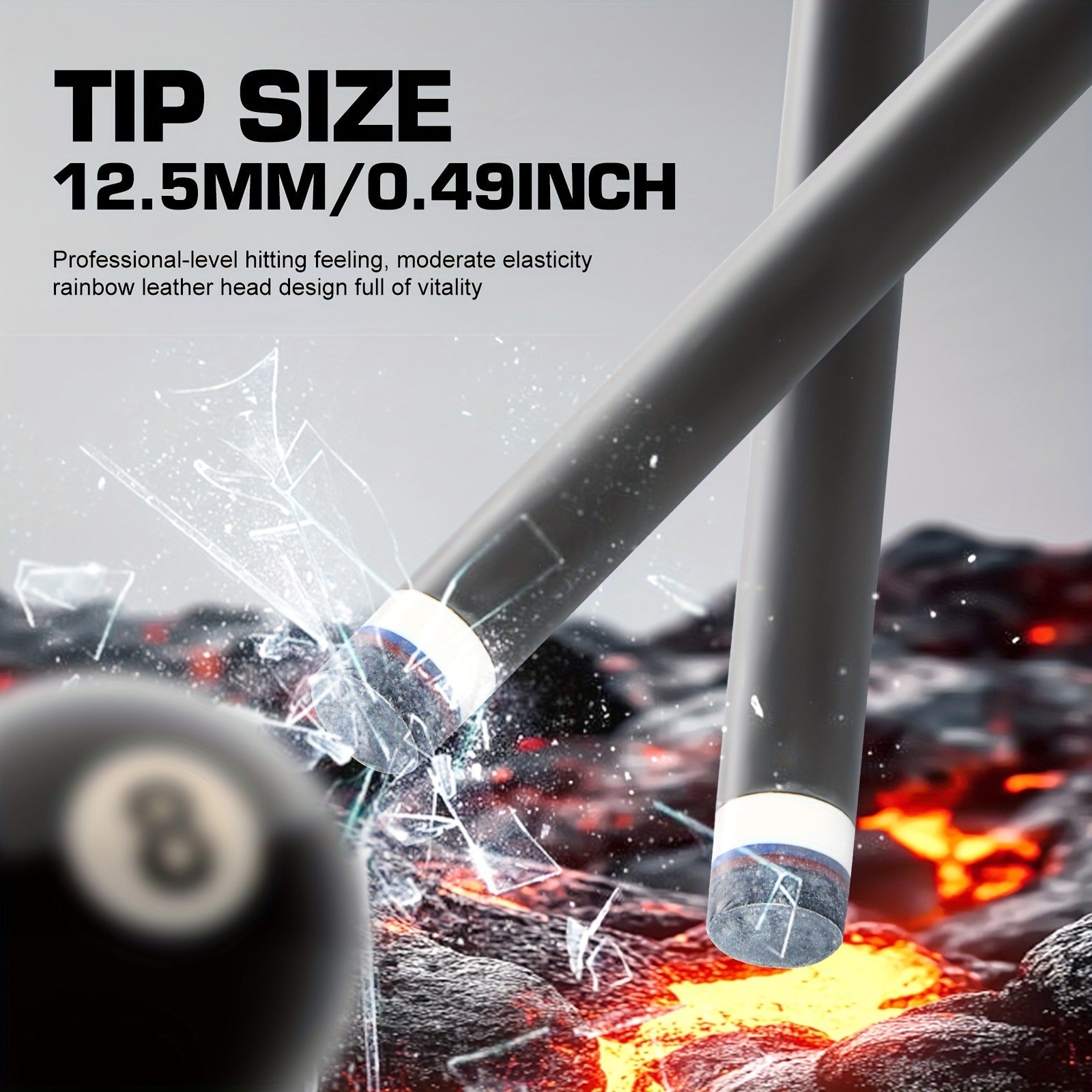 Carbon Fiber Pool Cue Stick Low Deflection Billiard Cue with 11.8mm 12.5mm Tip Pro-Taper Shaft Canadian Maple Butt Extension Compatible Professional Pool Cues for Competitive Play and Tournament Use
