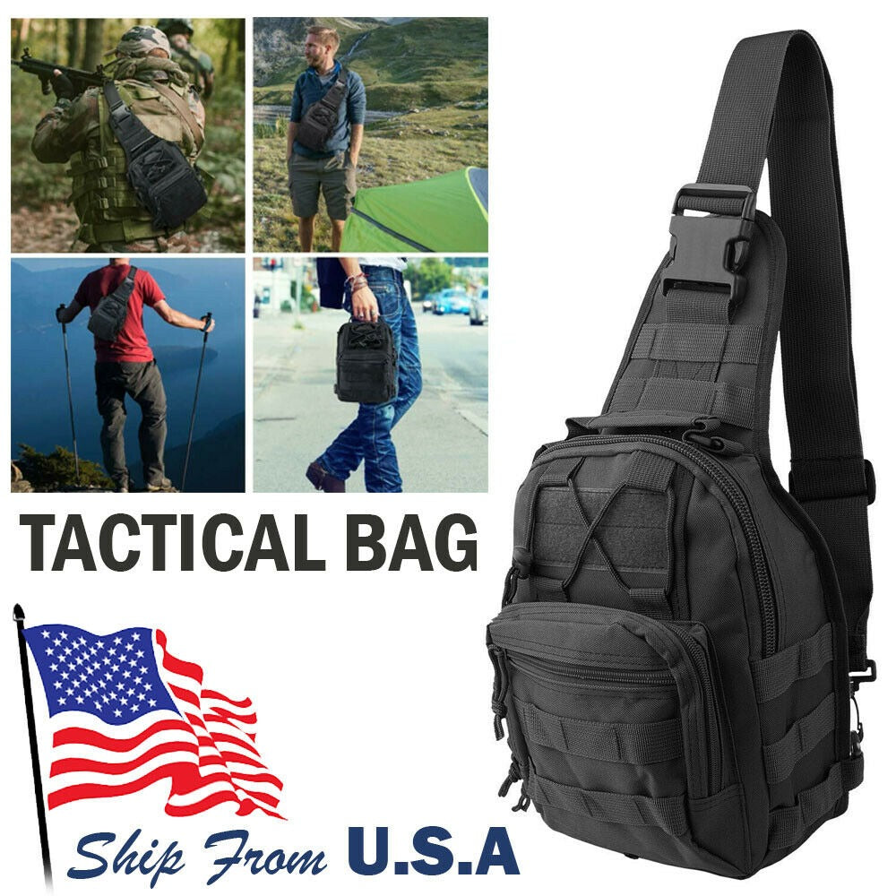 Tactical Sling Backpack – Foldable Crossbody Chest Bag for Men & Women, Large Capacity, Multi-Functional Shoulder Pack for Hiking, Travel, Fishing & Daily Commute