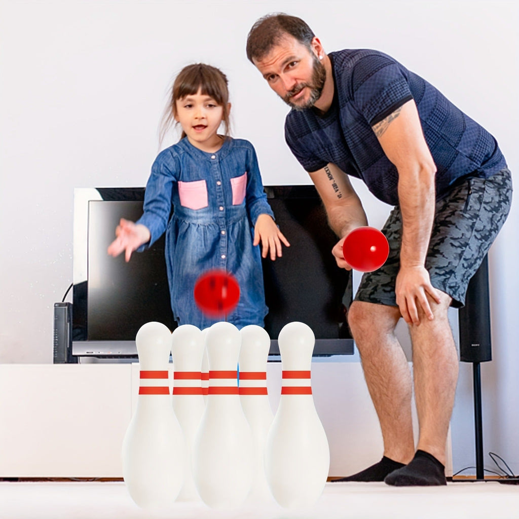 Light-Up Kids Bowling Set with 10 Pins & 2 Balls - Glowing Indoor Outdoor Bowling Game for Boys & Girls, 7.87-Inch Tall Pins, Fun Toddler Toy Set, Perfect Birthday Gift for Kids