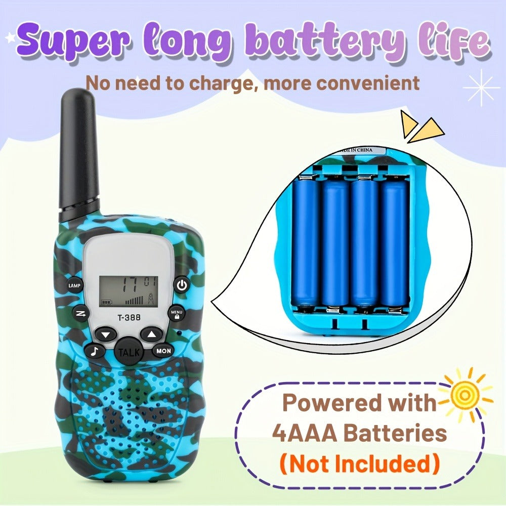 FRS Walkie Talkies 22 Channel 3 Mile Range VOX 99 Privacy Codes Kids Family Two Way Radio for Camping Hiking Cycling Outdoor