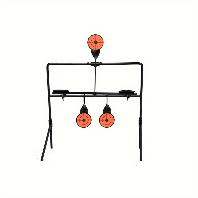 Shooting Target Stand with 4 Rotating Targets - Metal Frame Practice Target for Indoor & Outdoor Training, Airsoft BB Gun Pellet Pistol Archery Slingshot Shooting Range Accessories, Size 22-38