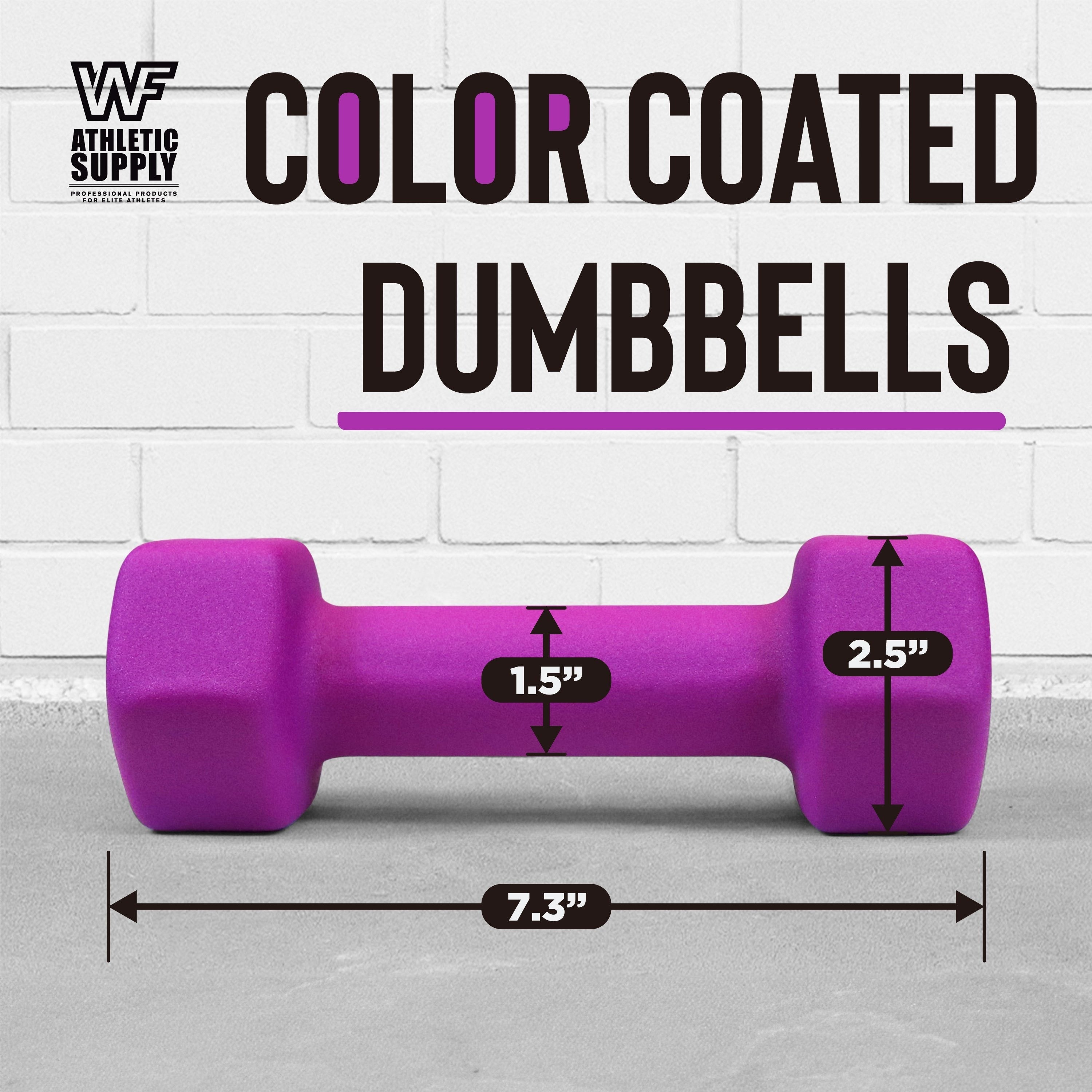 Neoprene Dumbbells Pair with Non-Slip Hex Shape – Color-Coded Hand Weights for Women & Men, Strength Training, Home Gym & Aerobics – 2LB to 15LB Available in Yellow, Green, Red, Blue & Gray