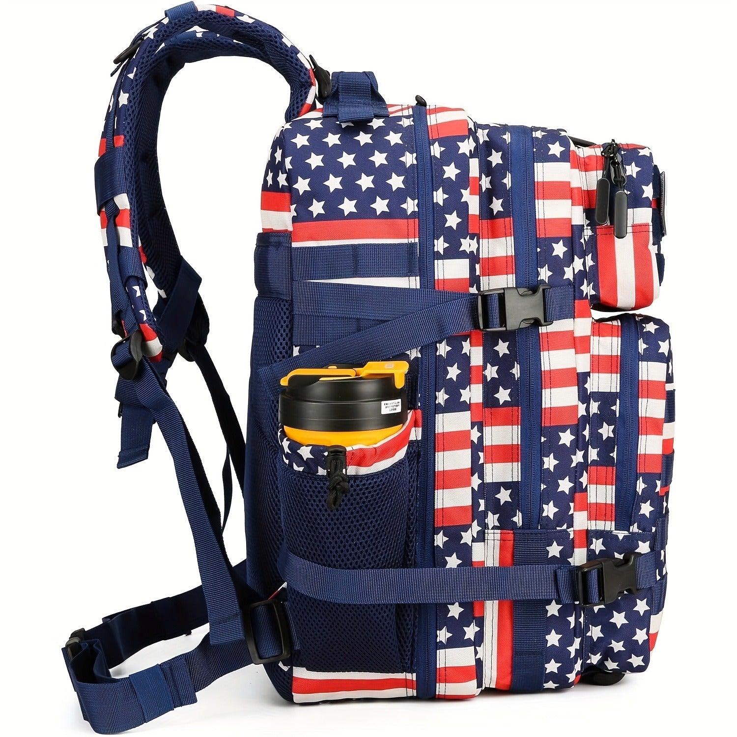 Flag Design Hiking Backpack 20L Tactical Daypack Waterproof Camping Travel Bag Cycling Fitness Outdoor Sports Backpack Independence Day Gift for Men Women