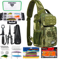Camouflage Fishing Shoulder Bag with Zipper – Tactical Outdoor Gear Bag for Fishing Tackle, Hunting & Camping, Multi-Pocket Crossbody Bag, Available in Green Camo, Black Camo, Black & Khaki, Gift Box Option