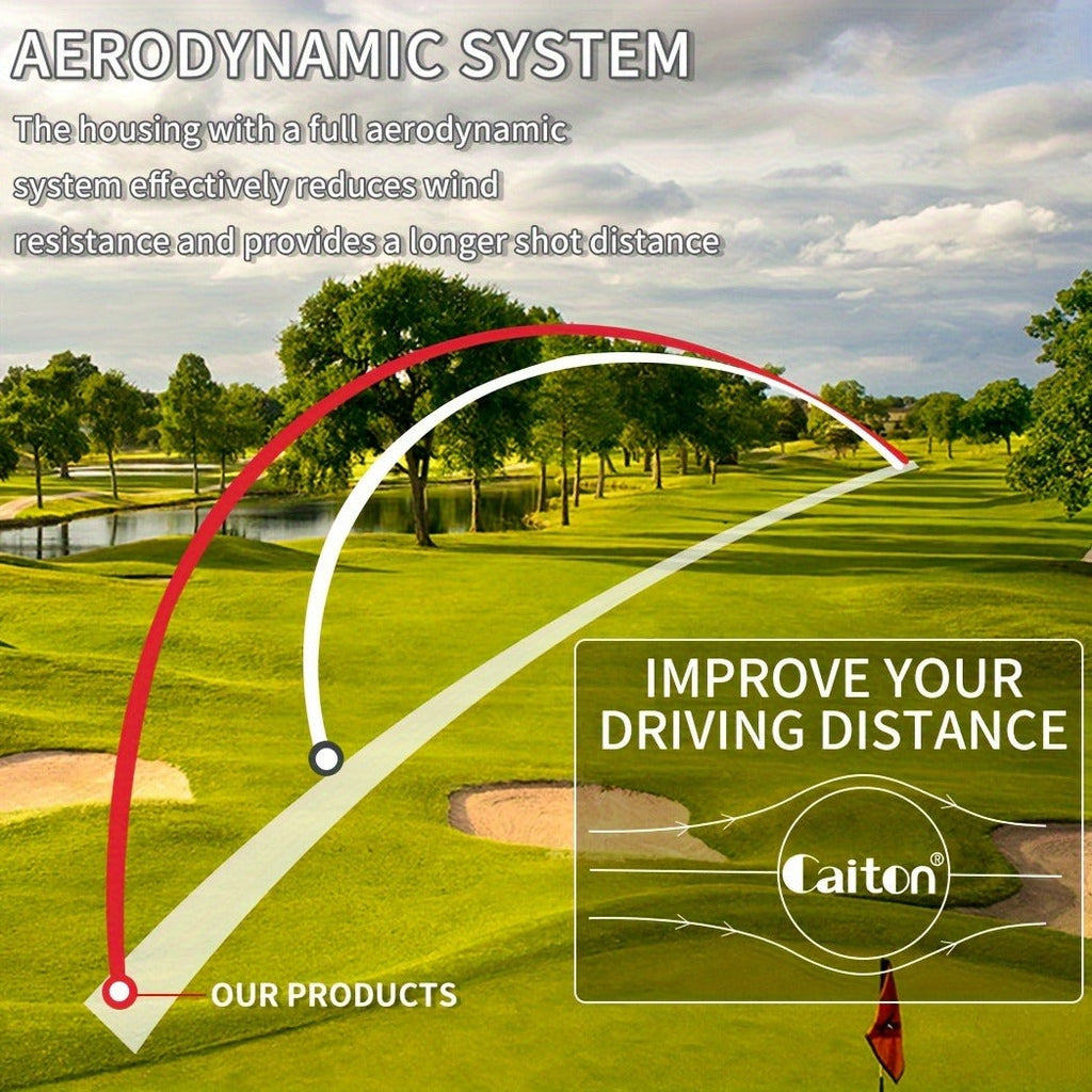 Golf Balls 6pcs Long Distance High Speed with 360-Degree Aiming Line Add 40+ Yards Distance Durable Performance Golf Ball Set for Men Women Beginners Advanced Players Practice Training