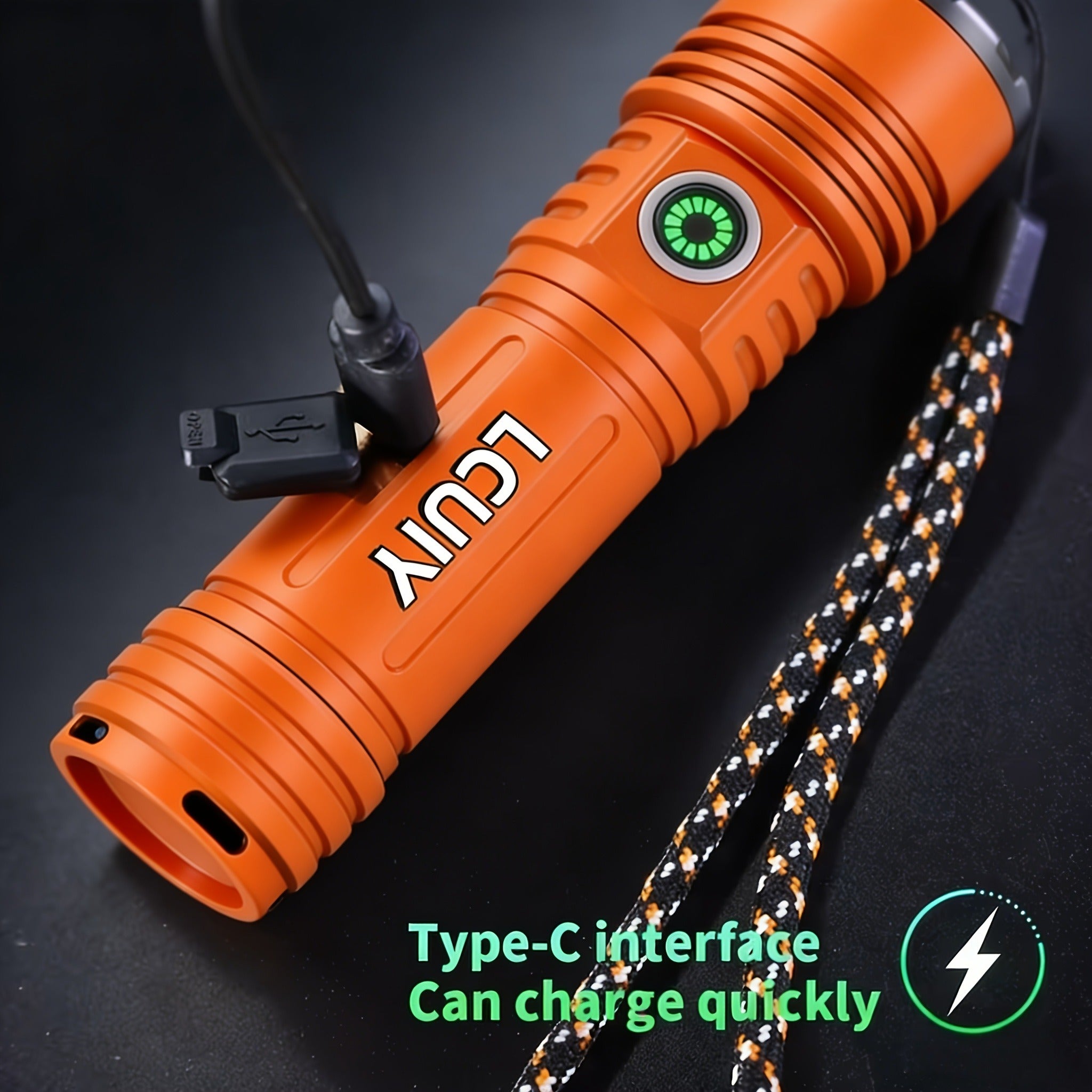 Fire Starter Flashlight with Fresnel Lens – 4500 Lumens Rechargeable Aluminum Alloy Ignition Torch, 1000M Long Range, 6 Modes Tactical Adjustable Beam for Wilderness Survival, Camping, Fishing & Emergency