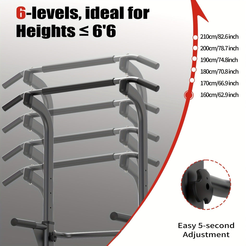 Power Tower Dip Station with Pull Up Bar – Adjustable Height Multi-Function Home Gym Strength Training Workout Station for Dips, Chin Ups, Push Ups, Leg Raises & Upper Body Exercise, 3 Models Available