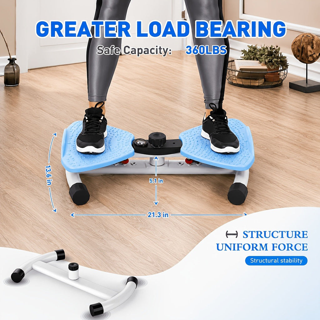 Waist Twisting Board Ab Twister for Home Gym – Noiseless 360° Twist Exercise Machine with Digital Display, Figure-8 Resistance Band & 360 LBS Capacity – Track Time, Reps & Calories