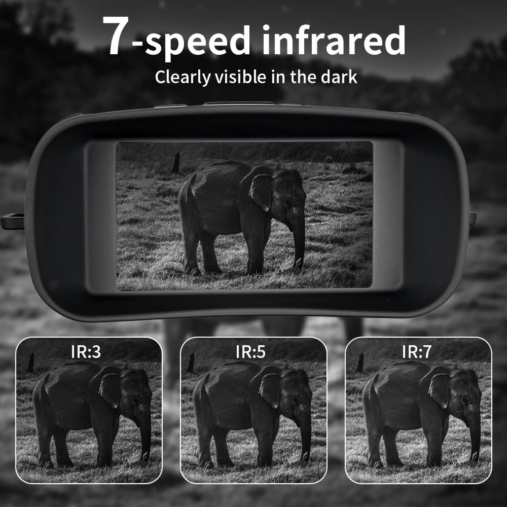 Digital Night Vision Monocular 6X – Infrared Night Vision Scope with 2000mAh Battery, 3" LCD Screen & Photo/Video Recording for Hunting Camping Wildlife