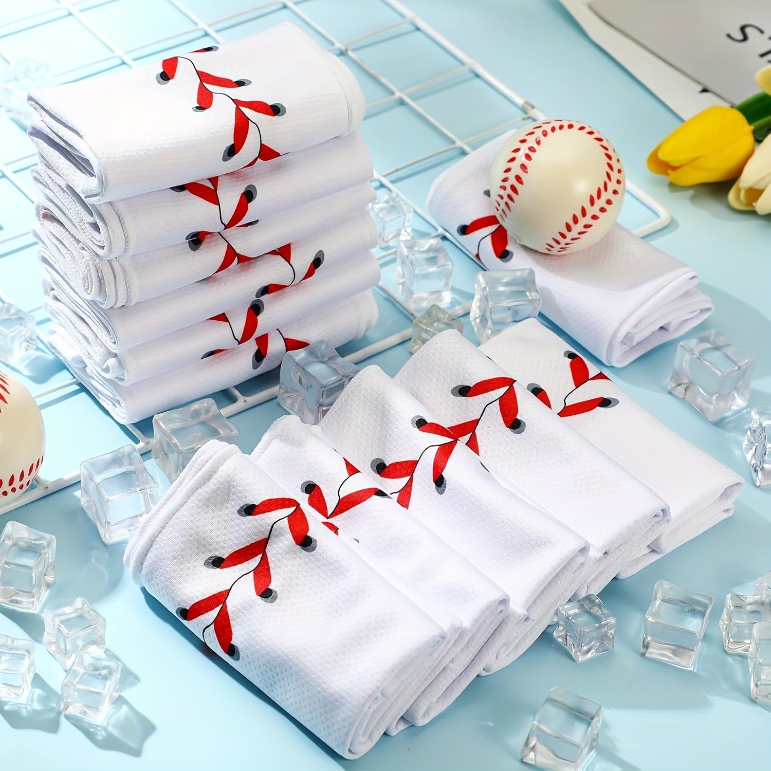 12 Pack Sport Cooling Towel Set 30"x9" Microfiber Chilly Sweat Rags for Baseball Softball Soccer Golf Gym Running Coach Team Gift - Breathable Quick Dry Ice Cold Towels for Athletes Men Women Kids