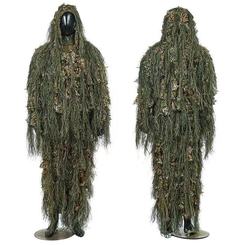 Leaf Camouflage Ghillie Cloak – Lightweight Camo Suit for Hunting, Bird Watching, Wildlife Photography, Tactical Training & Halloween Costume | 2 Sizes