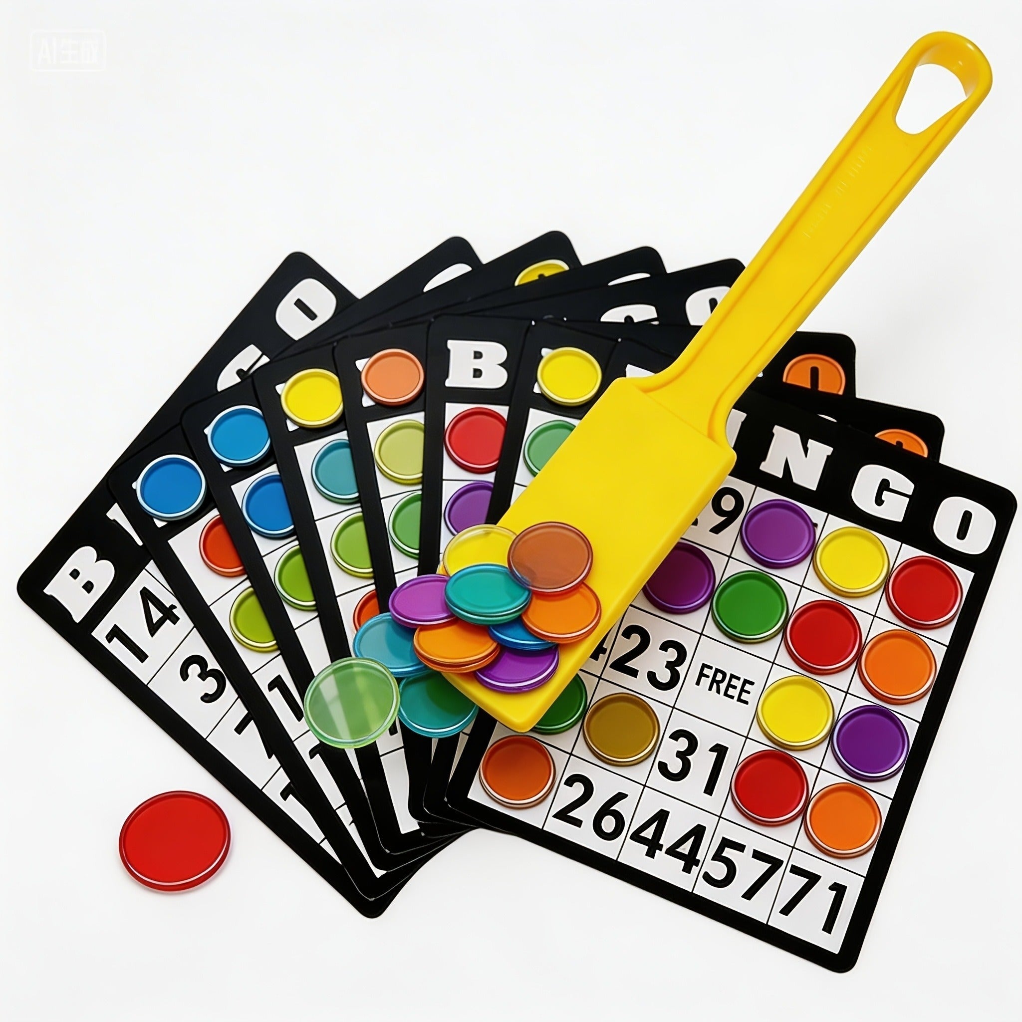 Bingo Cage Machine Set with Wand Manual Lottery Ball Spinner for Party Game Night Halloween Christmas