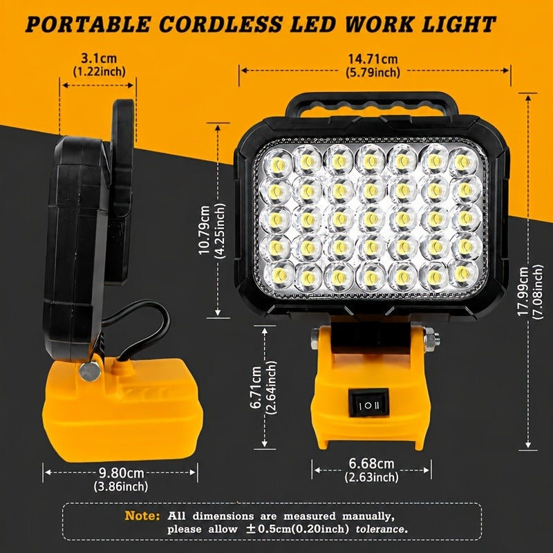 Waterproof LED Work Light – Dewalt / Makita / M18 Battery