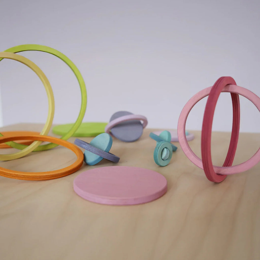 Grimm's Concentric Circles and Rings Building Set - Pastel