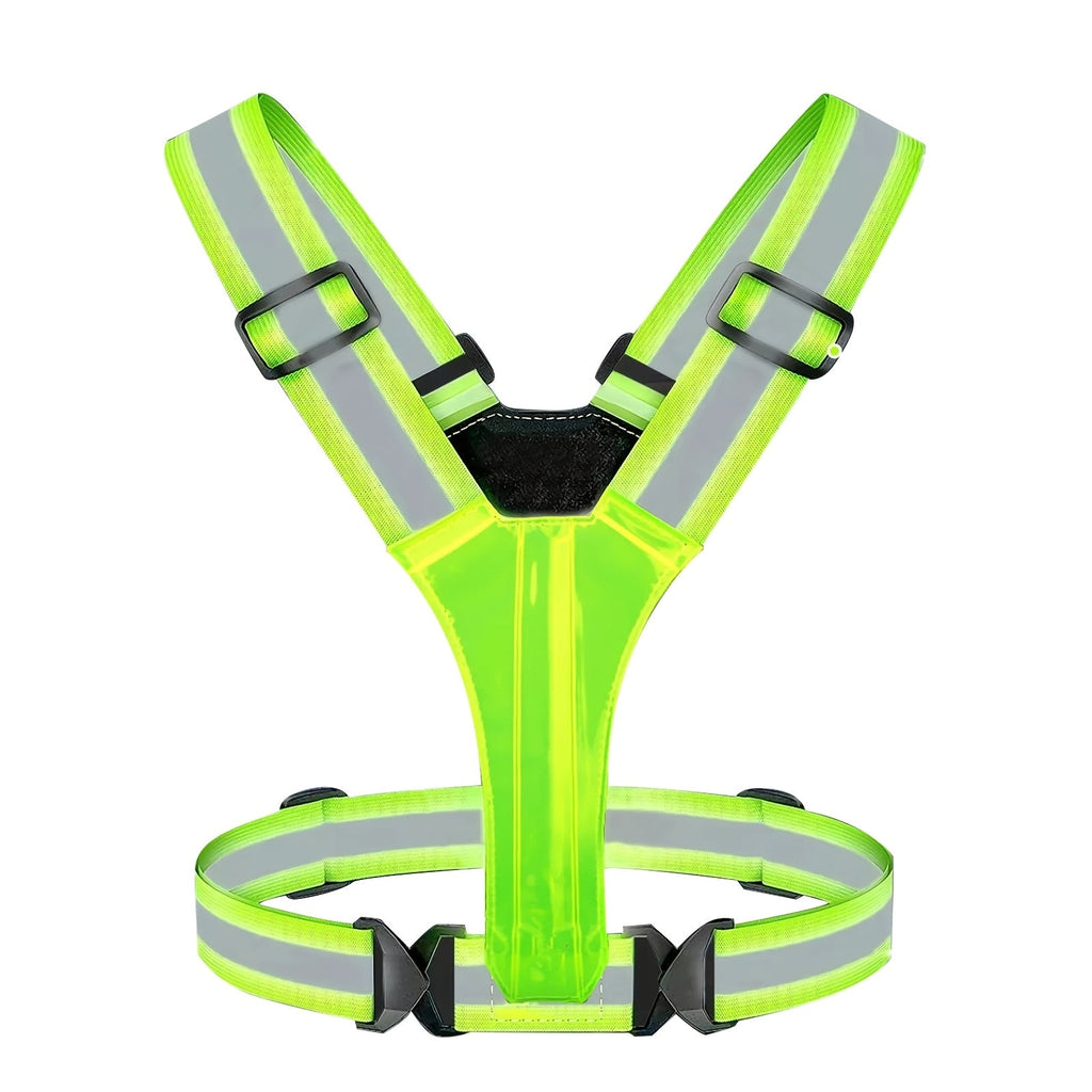 Reflective Running Vest with 3 LED Lighting Modes – High Visibility Safety Vest for Night Running, Walking & Cycling, Adjustable Fit for Men & Women, Lightweight & Breathable