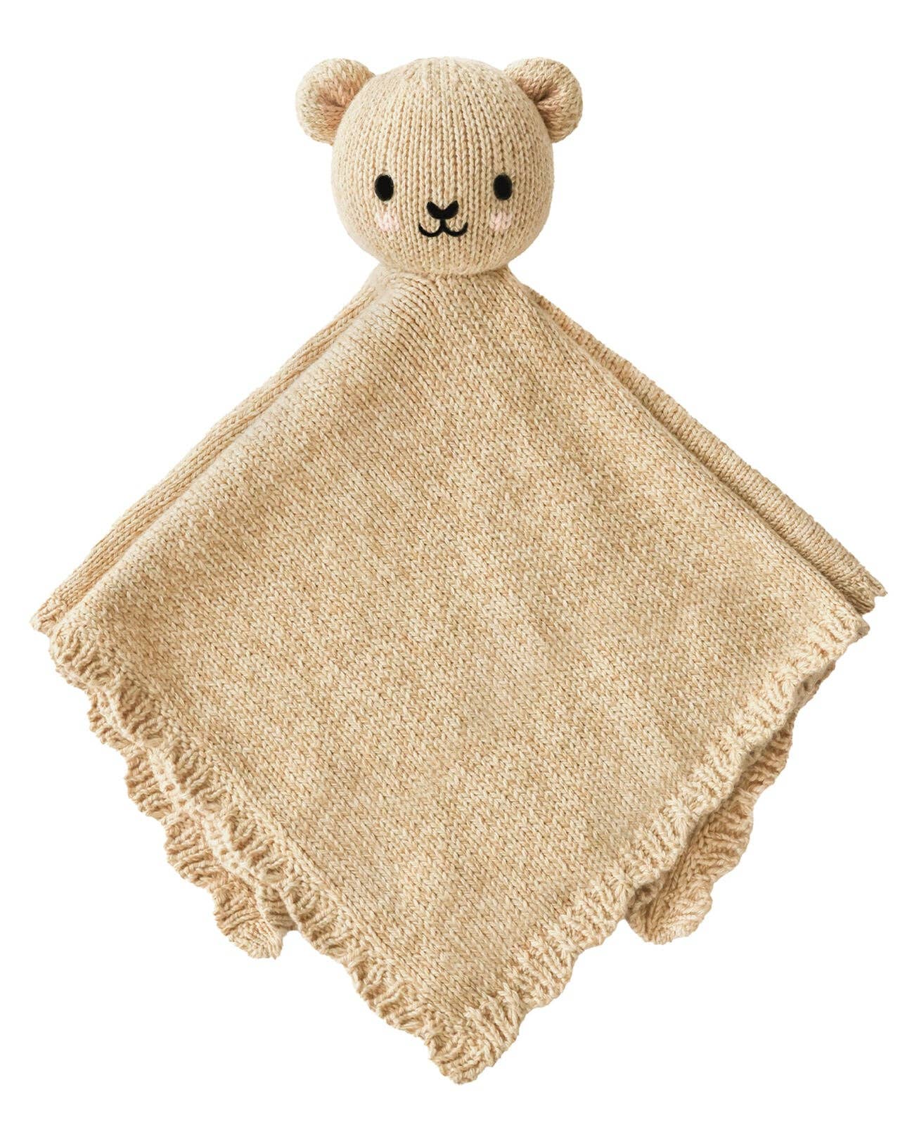 Cuddle + Kind Organic Cotton Baby Bear Lovey (Honey)