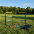 Ladder Toss Game Set – 6 Bola Ladderball Outdoor Lawn Game with Storage Bag & Score Trackers for Beach Tailgate Backyard