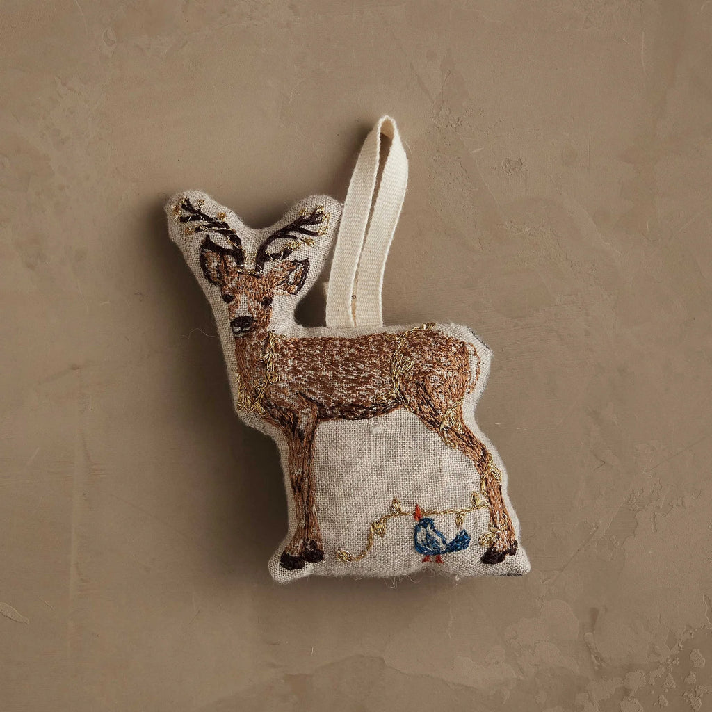 Coral & Tusk Deer with Lights Ornament
