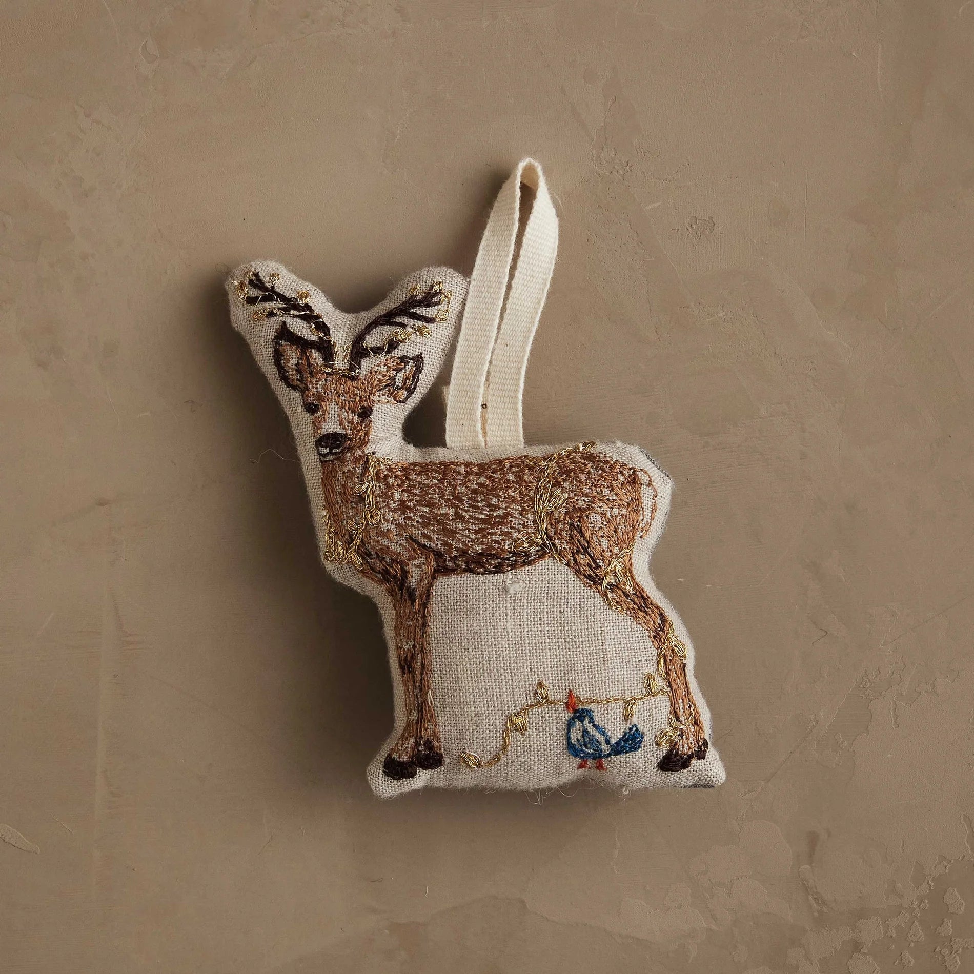 Coral & Tusk Deer with Lights Ornament