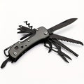 15-in-1 Multitool Pocket Knife – Folding Camping Survival Multi Tool with Screwdrivers & Saw