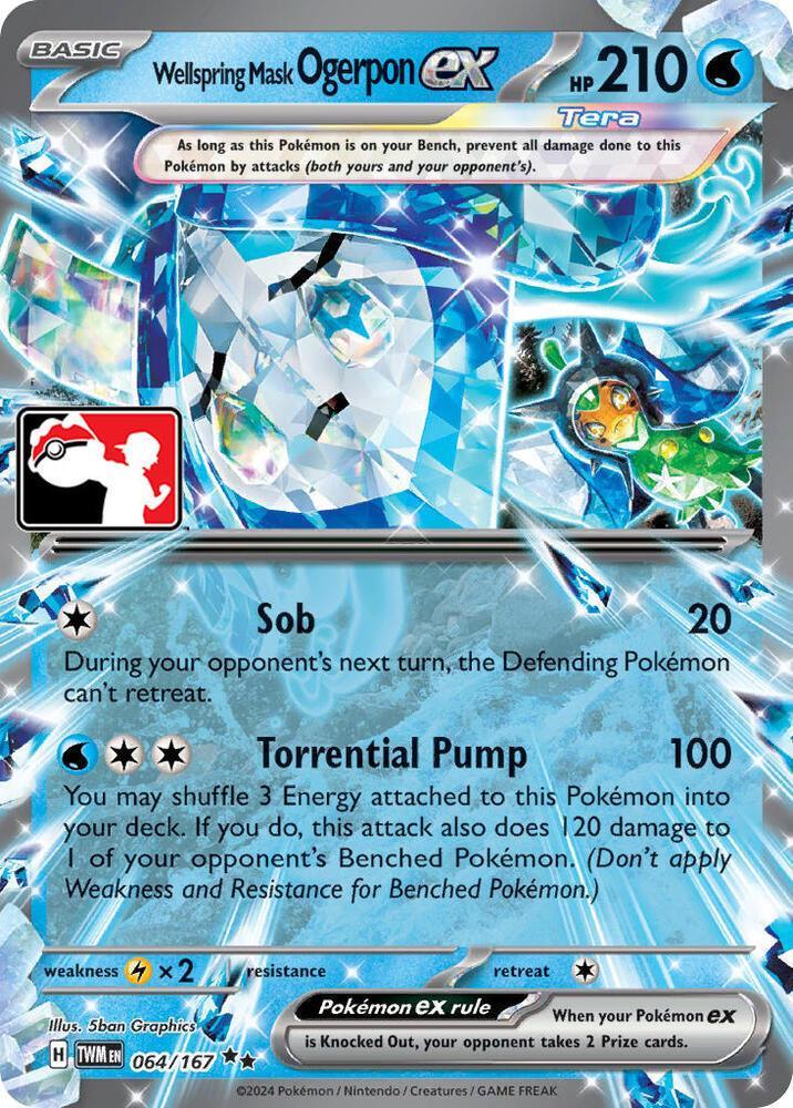 Wellspring Mask Ogerpon ex (064/167) [Prize Pack Series Six]