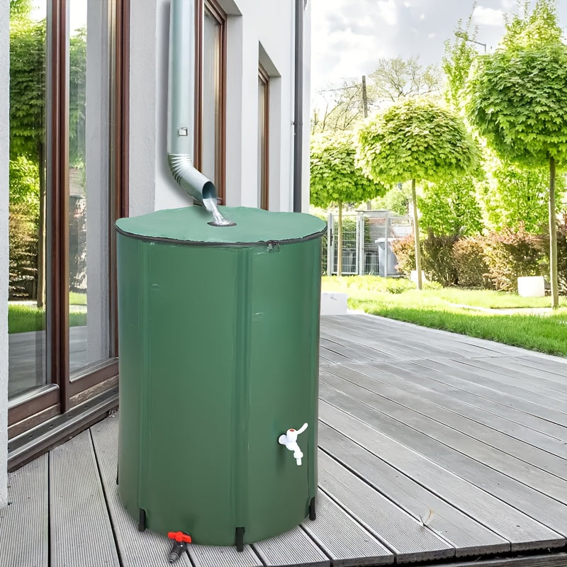 Collapsible Water Tank Large Capacity – Foldable Rainwater Collection System, Drinking Water Safe, 52 to 200 Gallon Options for Irrigation, Swimming Pool, RV & Camping – Green or Black