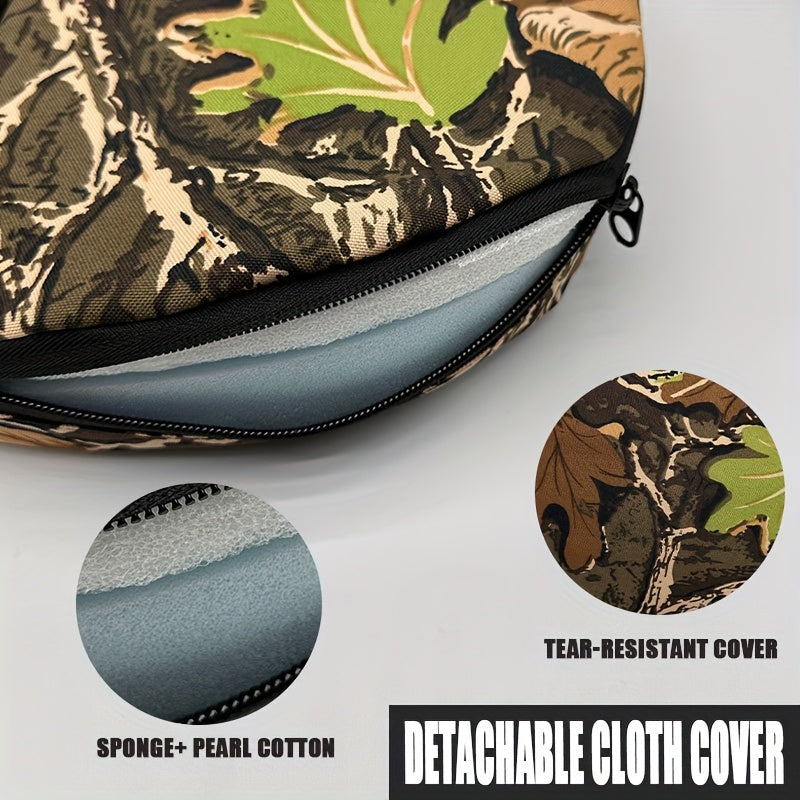 Heated Hunting Seat Foldable Camouflage – Portable Heated Cushion for Tree Stand, Ice Fishing & Outdoor Camping, Stays Warm in Cold Weather, Lightweight & Compact Design (Power Bank Not Included)