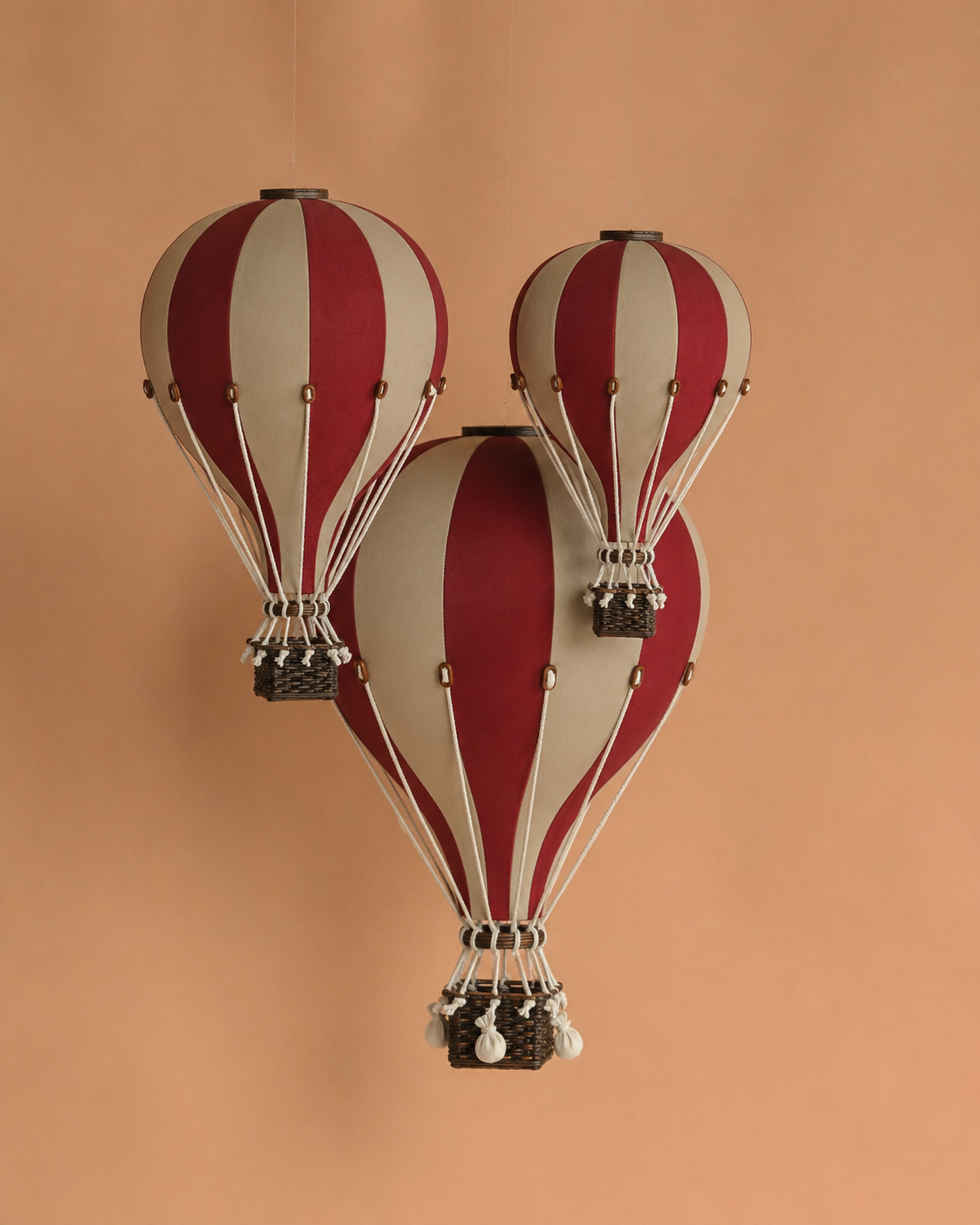Hot Air Balloon - Burgundy