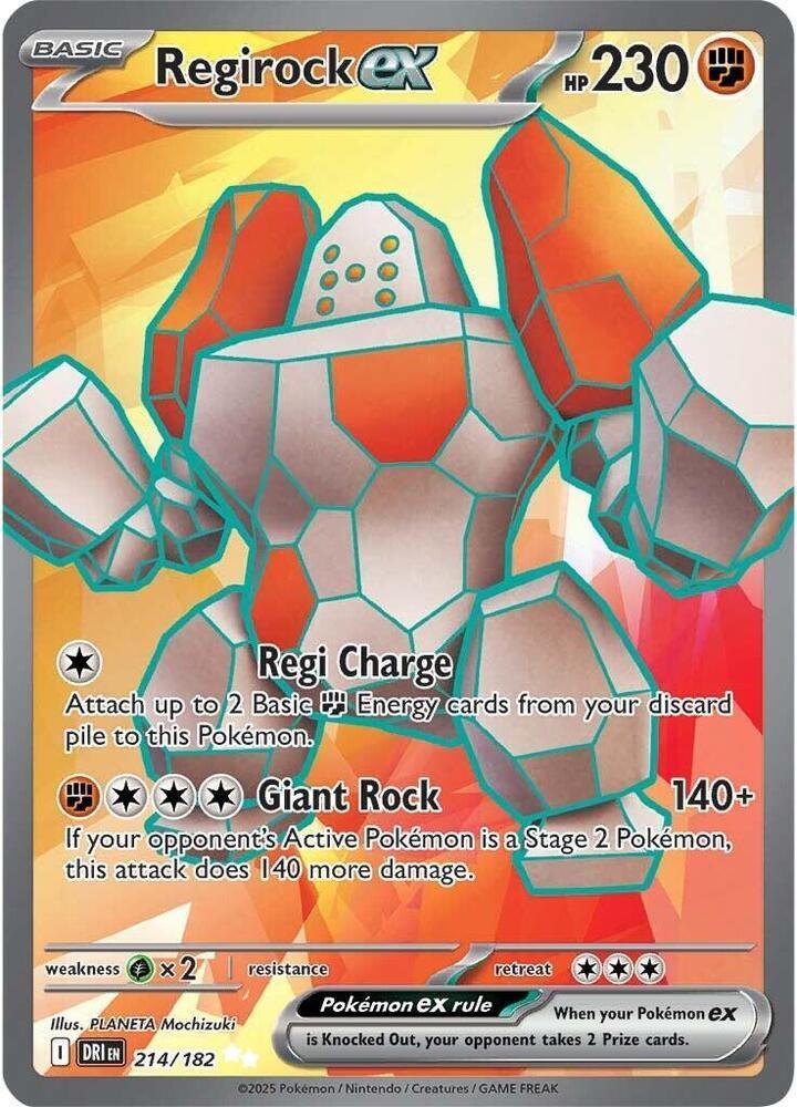 Regirock ex (214/182) [Scarlet & Violet: Destined Rivals]