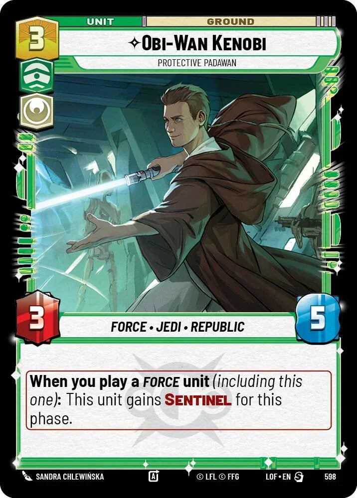 Obi-Wan Kenobi (598) - Protective Padawan (Foil) (598) [Legends of the Force]