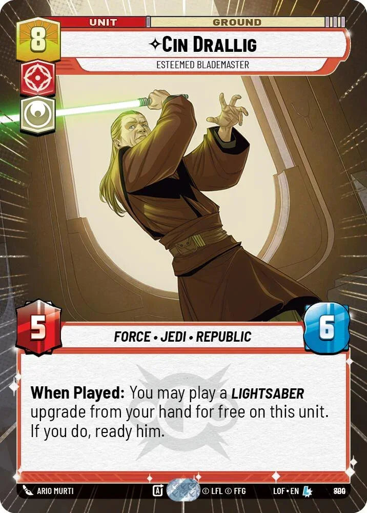 Cin Drallig (890) - Esteemed Blademaster (Hyperspace Foil) (890) [Legends of the Force]
