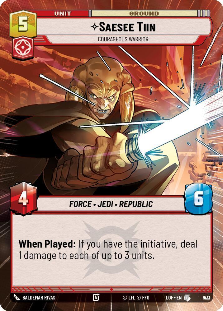 Saesee Tiin (907) - Courageous Warrior (Hyperspace Foil) (907) [Legends of the Force]