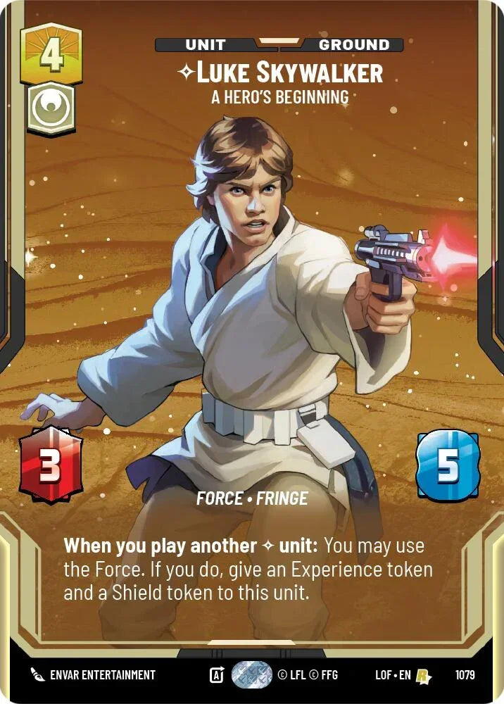Luke Skywalker (1079) - A Hero's Beginning (Prestige Foil) (1079) [Legends of the Force]