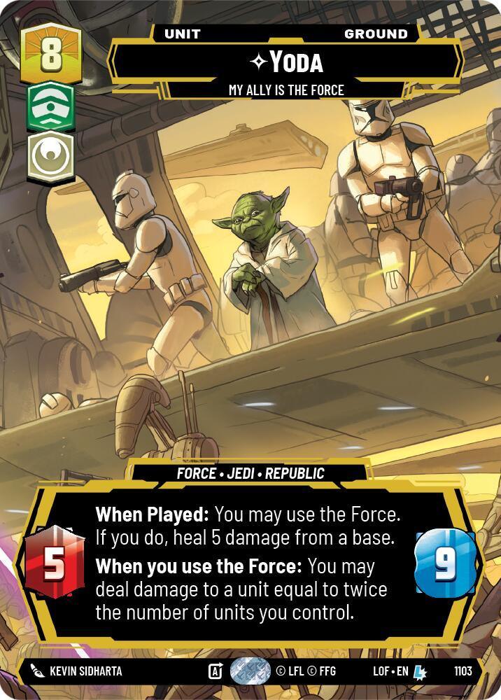 Yoda (1103) - My Ally is the Force (Prestige Foil) (1103) [Legends of the Force]